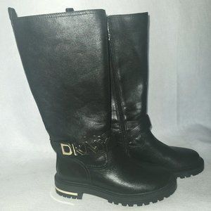 DKNY Delanie Mid Calf Leather Boot Women's 8.5 New!